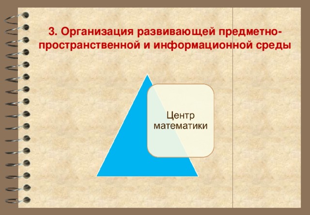 3. Организация развивающей предметно-пространственной и информационной среды