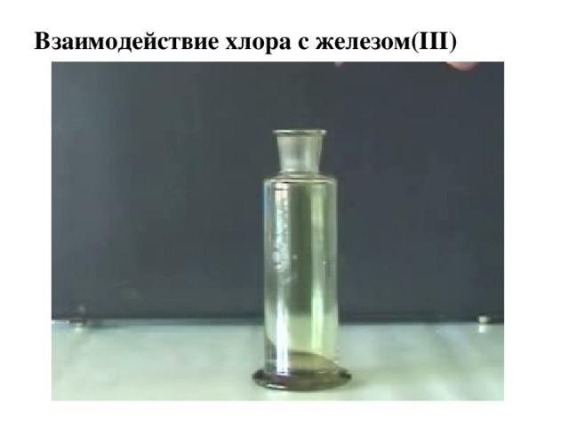 Взаимодействие хлора с железом(III)
