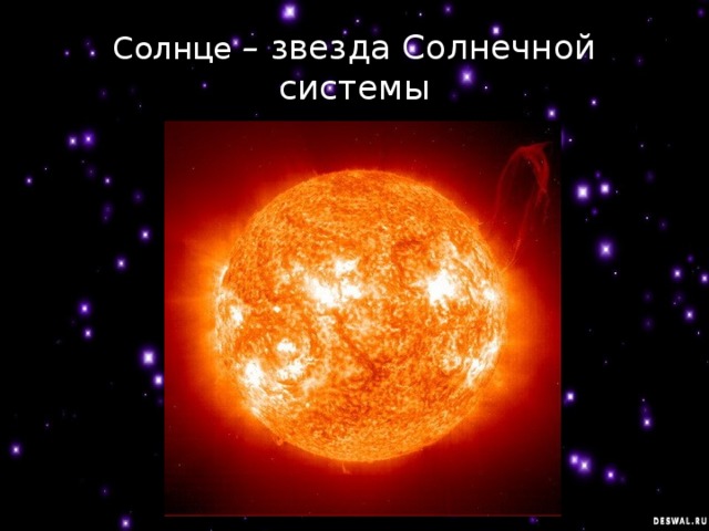 Солнце – звезда Солнечной системы