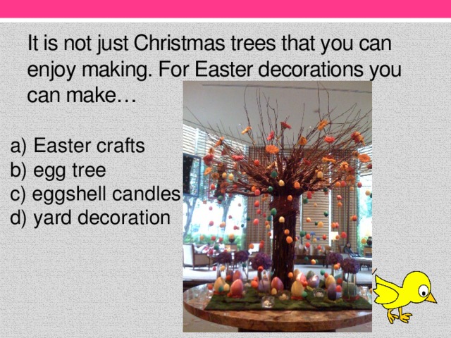 It is not just Christmas trees that you can enjoy making. For Easter decorations you can make…
