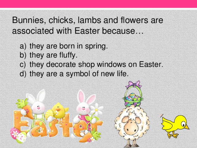 Bunnies, chicks, lambs and flowers are associated with Easter because…