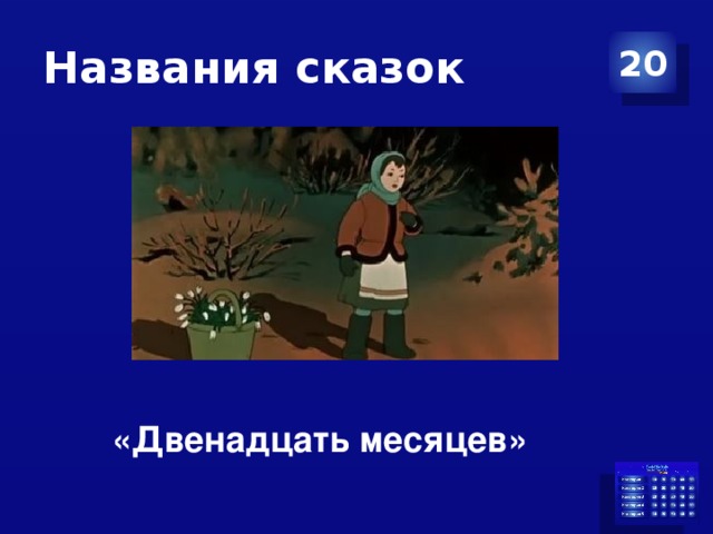 Названия сказок 20 «Двенадцать месяцев»