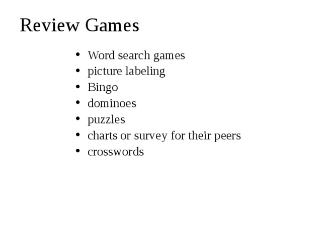 Review Games