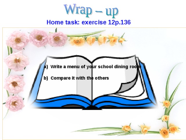 Home task: exercise 12p.136