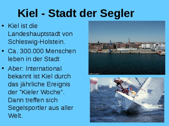 Kiel - Stadt der Segler