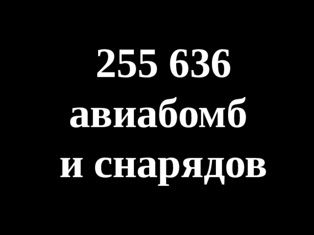 255 636 авиабомб и снарядов