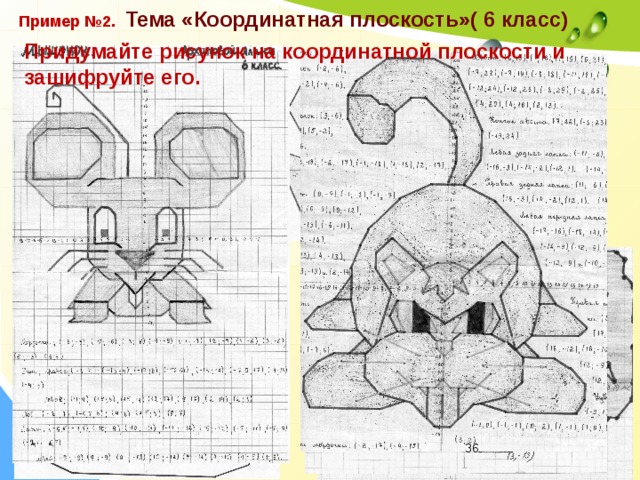 Рисунок по координатам с координатами черепахи