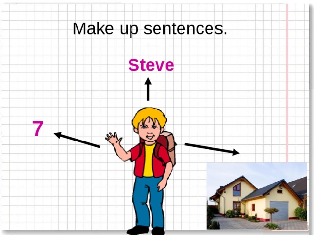 Make up sentences. Steve 7