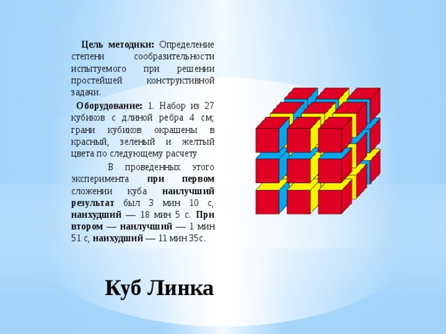 Психологический тест куб. Куб линка методика. Куб линка кубики Кооса. Уникуб Никитиных. Кубики Кооса куб линка являются методиками для исследования.