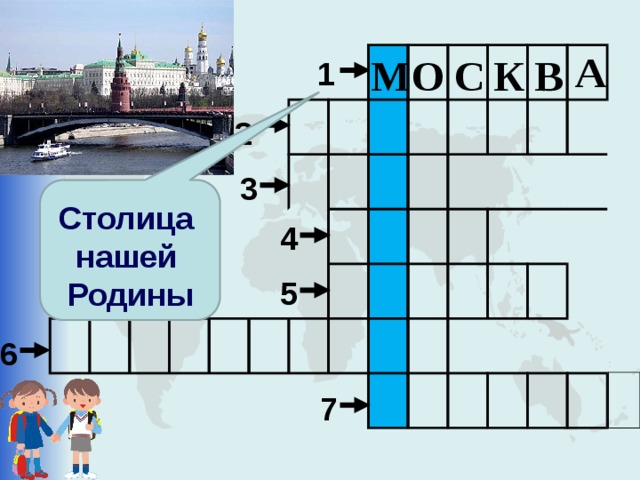 А В К С О М 1 2 3 Столица нашей Родины 4 5 6 7