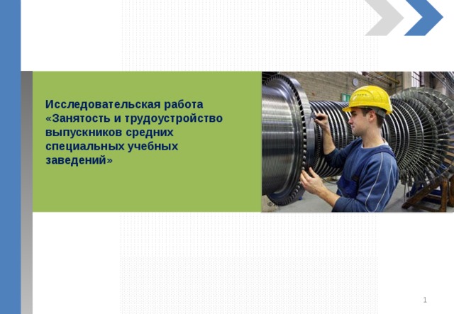 Исследовательская работа «Занятость и трудоустройство выпускников средних специальных учебных заведений»