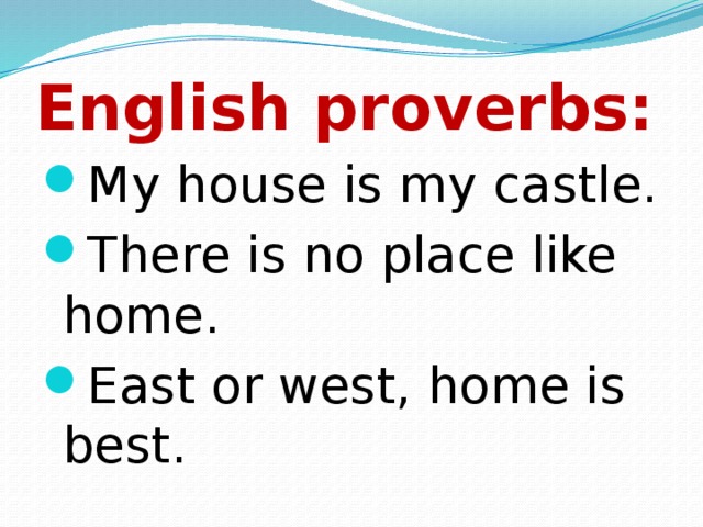 English proverbs: