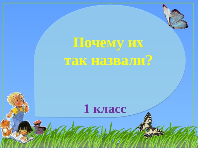 Почему их  так назвали?   1 класс