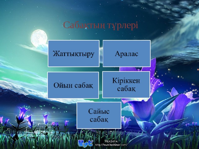 Сабақтың түрлері