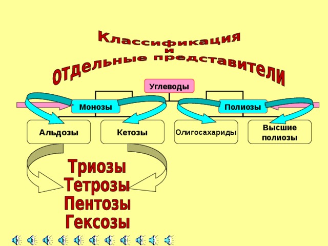 Углеводы Полиозы Монозы Кетозы Высшие полиозы Альдозы Олигосахариды