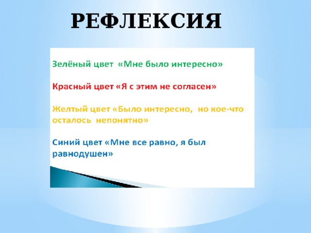 РЕФЛЕКСИЯ