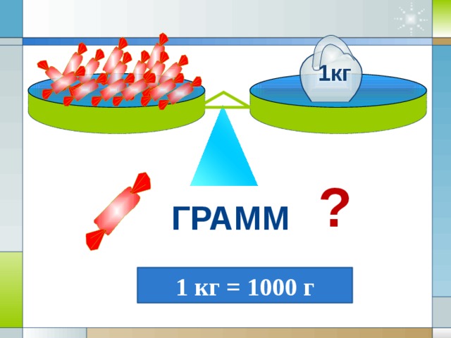 1кг ? ГРАММ 1 кг = 1000 г