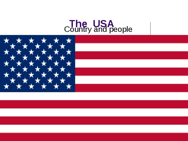 The USA Country and people