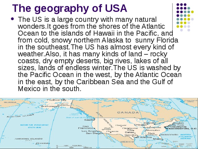 The geography of USA