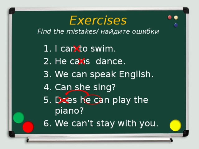 Exercises  Find the mistakes/ найдите ошибки