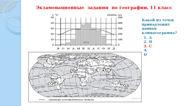 На рисунке показаны климатограммы характеризующие климат пунктов а и б расположенных в россии