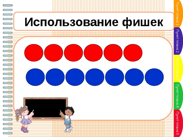 Пункт плана 1 Использование фишек Пункт плана 2 Пункт плана 3 Пункт плана 4 Пункт плана 5