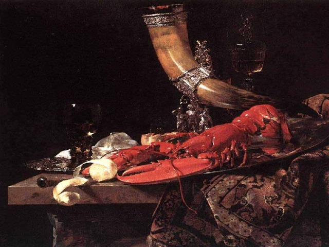Вилем Кальф Вилем Кальф ( 1621 - 1693) - один из самых известных голландских мастеров натюрморта.В 1640 - 1645 годах он работал во Франции, с 1653 - в Амстердаме, где в дальней- шем Вилем Кальф и жил. Будучи одним из крупнейших мастеров голландской школы натюрморта, Вилем Кальф писал как скром ные по мотивам картины с изображением кухонь и задворок, так и эффектные компо зиции с драгоценной утворью и экзотически ми южными фруктами. Виртуозность Кальфа - натюрмортниста проявилась в классической отточенности пространственных построений, тонким ощущением своеобразия и самоцен ности каждой вещи, в изысканности и богат стве световых и красочных отношений эффектного сопоставления различных фактур и материалов.