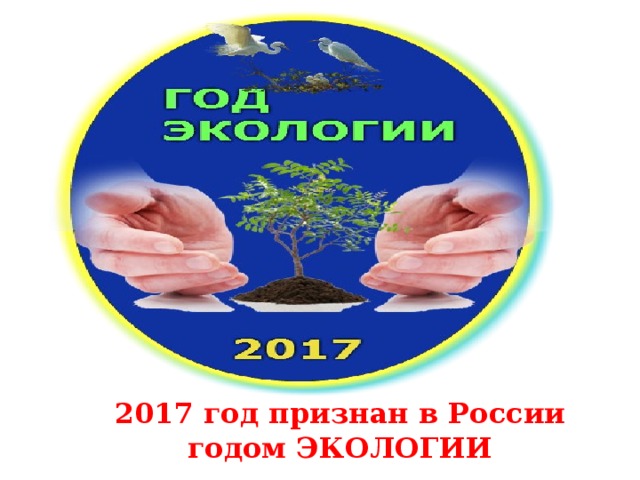 2017 год признан в России годом ЭКОЛОГИИ