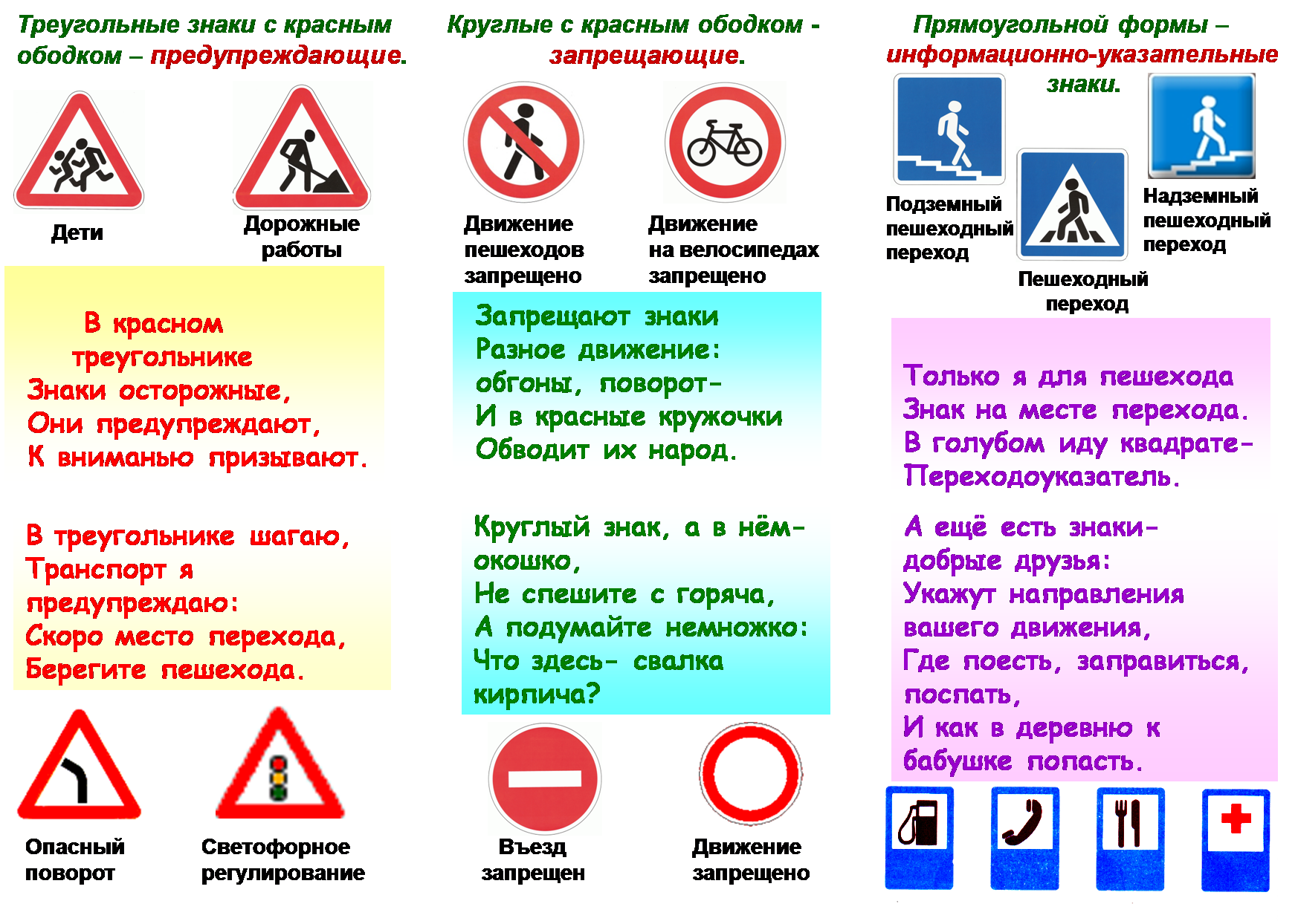 Памятки картинки по пдд