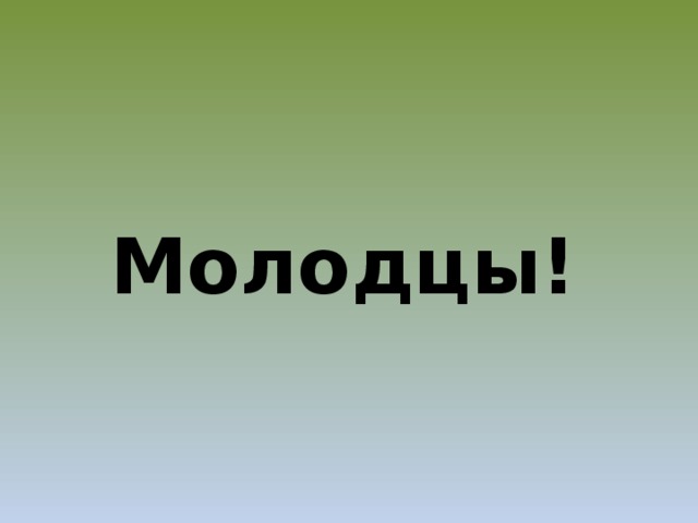 Молодцы!