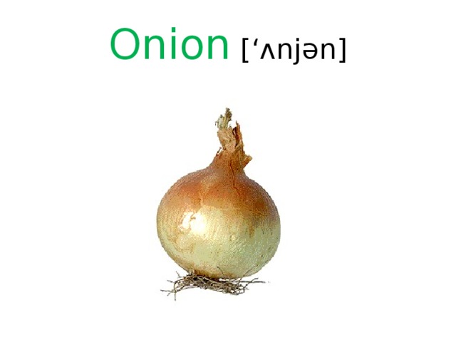 Onion [‘ʌnjən]