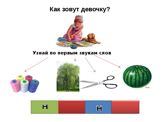 Как зовут девочку? Узнай по первым звукам слов 2