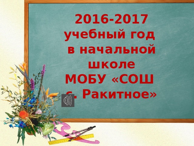 2016-2017 учебный год  в начальной школе  МОБУ «СОШ  с. Ракитное»