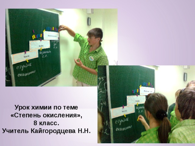 Урок химии по теме  «Степень окисления», 8 класс. Учитель Кайгородцева Н.Н.