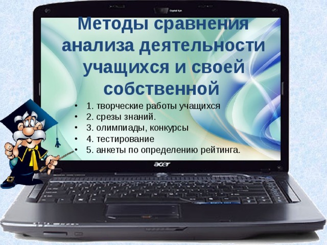 Методы сравнения анализа деятельности учащихся и своей собственной