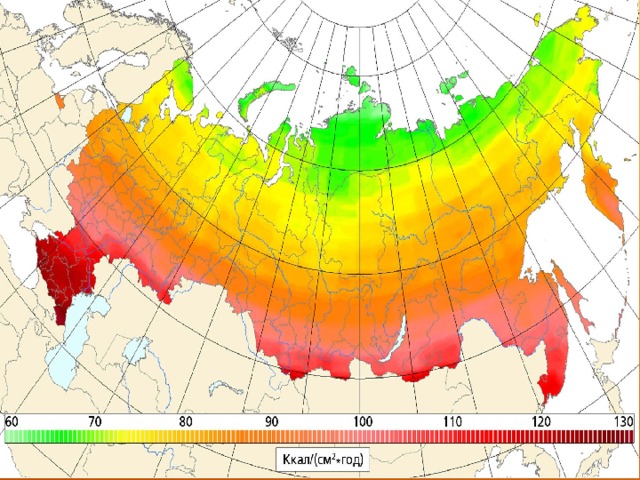 По географическому положению Россия – северная страна. Географическое положение (географическая широта) влияет на распределение солнечной радиации и на циркуляцию атмосферы.