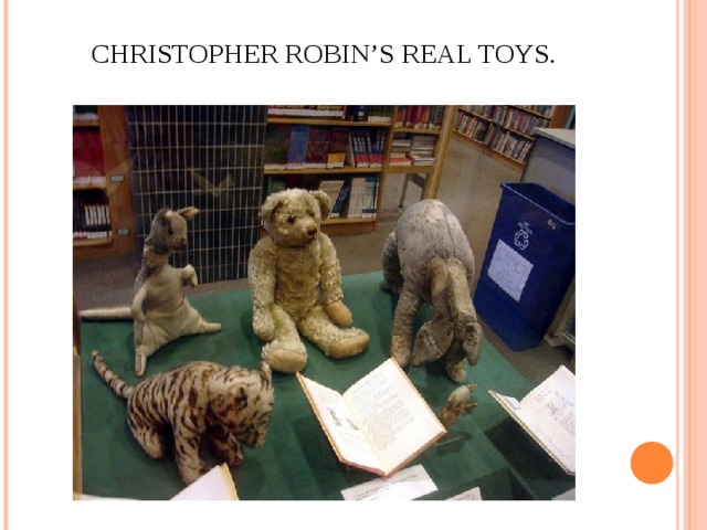 CHRISTOPHER ROBIN’S REAL TOYS.