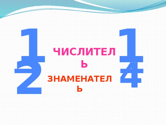 _ 1 _ 1 ЧИСЛИТЕЛЬ 2 4 ЗНАМЕНАТЕЛЬ