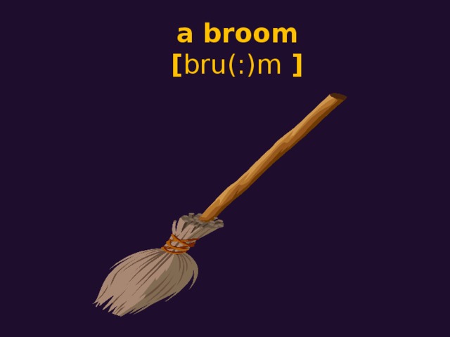 a broom  [ bru(:)m ]