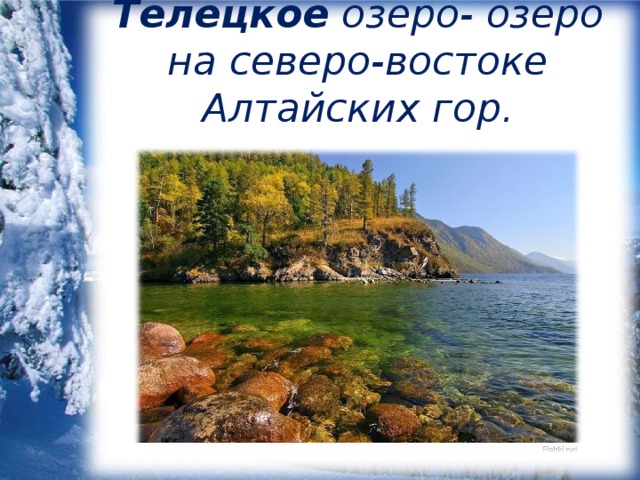 Телецкое озеро- озеро на северо-востоке Алтайских гор.
