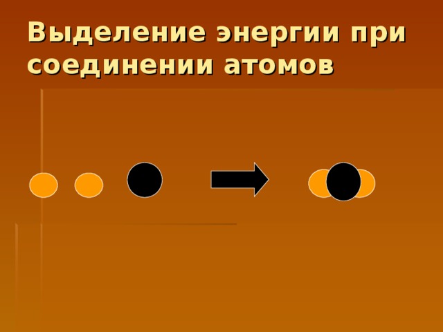 Выделение энергии при соединении атомов