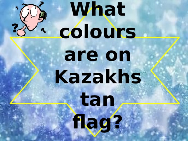 What colours are on Kazakhstan flag?