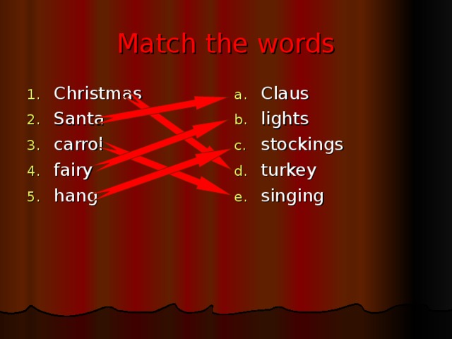 Match the words