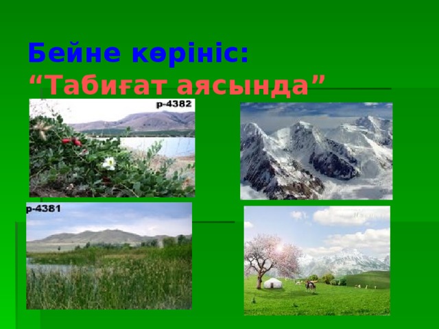 Бейне көрініс:  “Табиғат аясында”