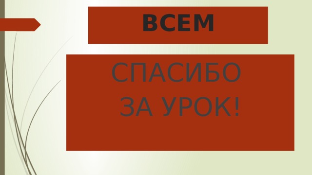 ВСЕМ СПАСИБО ЗА УРОК!