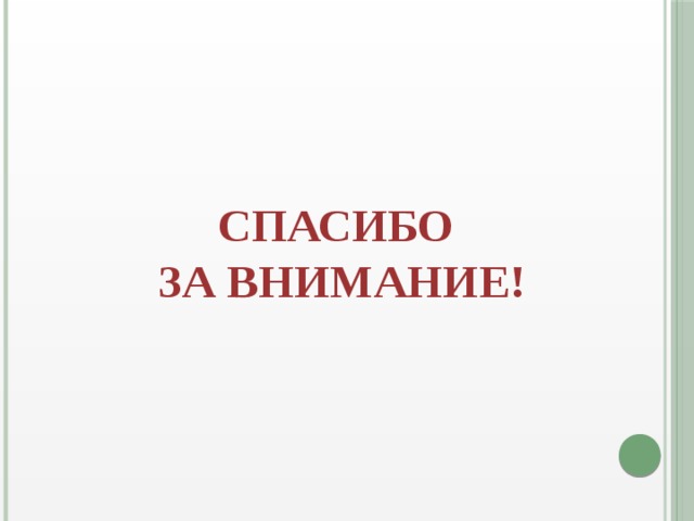 Спасибо  за внимание!