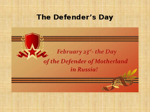 The Defender’s Day