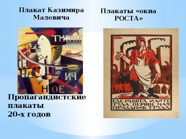 Плакат Казимира Малевича Плакаты «окна РОСТА» Пропагандистские плакаты  20-х годов