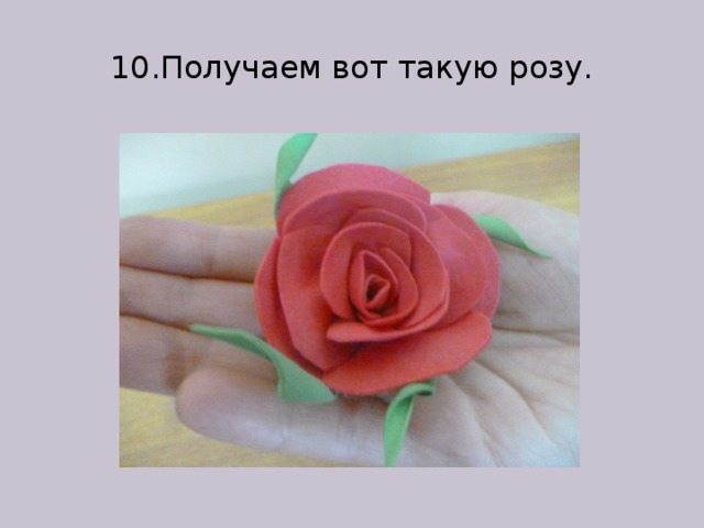 10.Получаем вот такую розу.