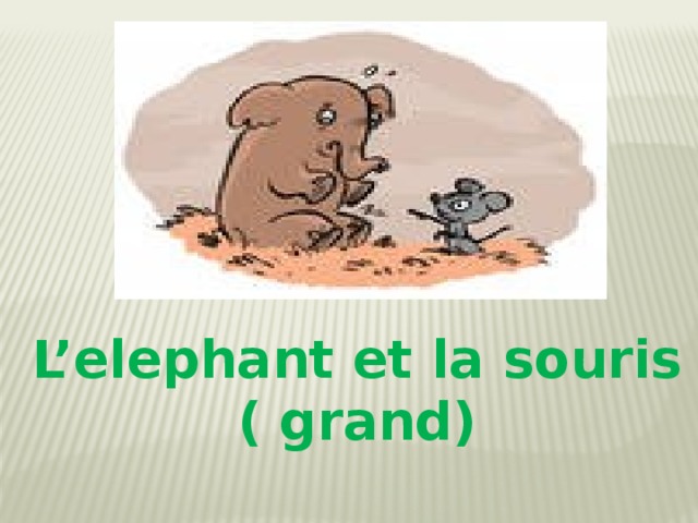 L’elephant et la souris ( grand)